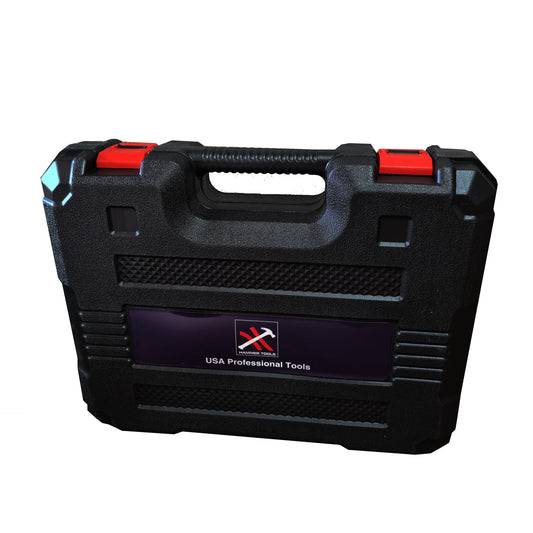 Hammer Tools Akumulátorový skrutkovač X2 Li-ion batérie + hlava pre vrtáky 1,5-13mm + 5 bitov 18,19,20,21,22mm