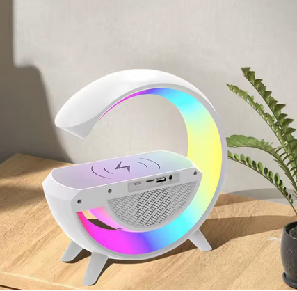 4v1 LAMPA, BEZDRÔTOVÁ NABÍJAČKA, BLUETOOTH REPRODUKTOR S HODINAMI