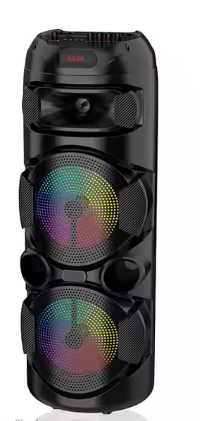 DUÁLNY 8-PALCOVÝ BLUETOOTH REPRODUKTOR S BEZDRÔTOVÝM MIKROFÓNOM