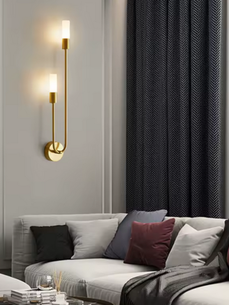 Nástenná lampa Modern Duo - zlatá