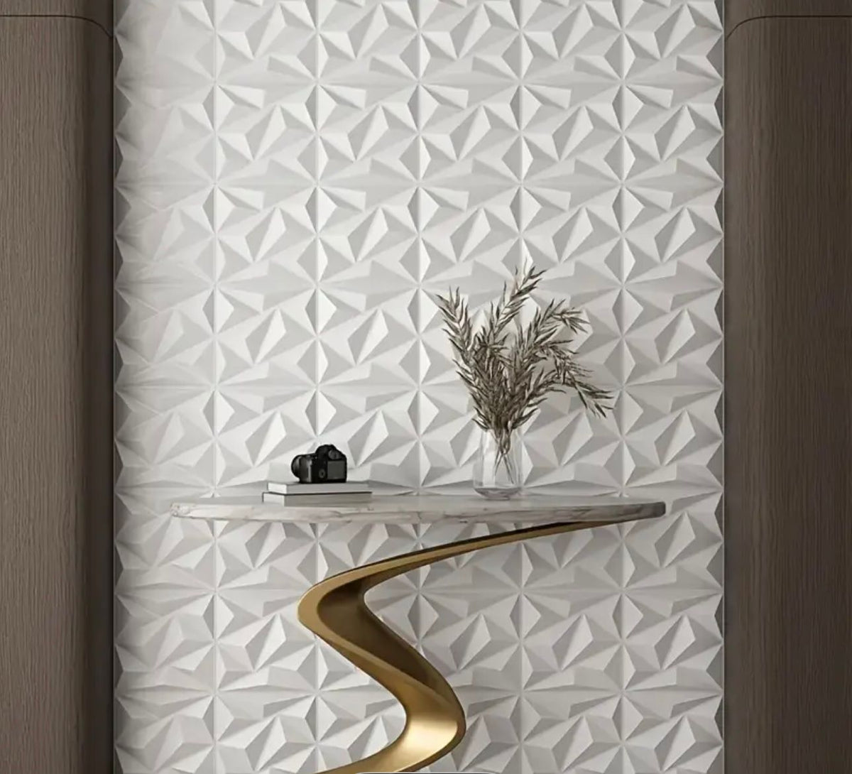 3D nástenné panely - Geometrický dizajn - 10 kusov