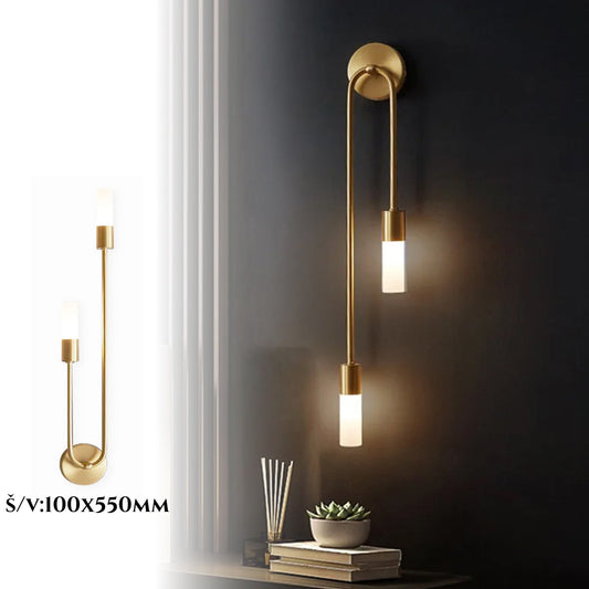 Nástenná lampa Modern Duo - zlatá
