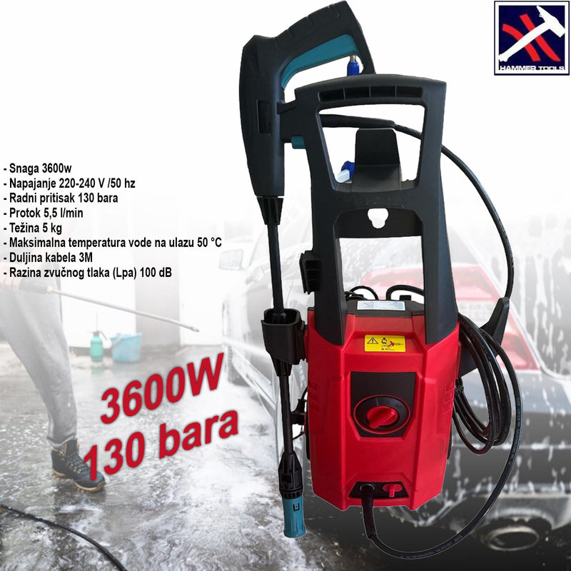 KLADIVO NÁRADIE VYSOKOTLAKOVÁ ČISTIACA UMÝVAČKA MINIWASH 3600W S VYS.