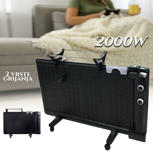 OLEJOVÝ RADIÁTOR 2000W SO SUŠIAKOM NA OBLEČENIE