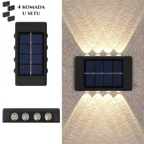 NÁSTENNÁ DEKORAČNÁ SOLARNÁ LAMPA 4 KUSY