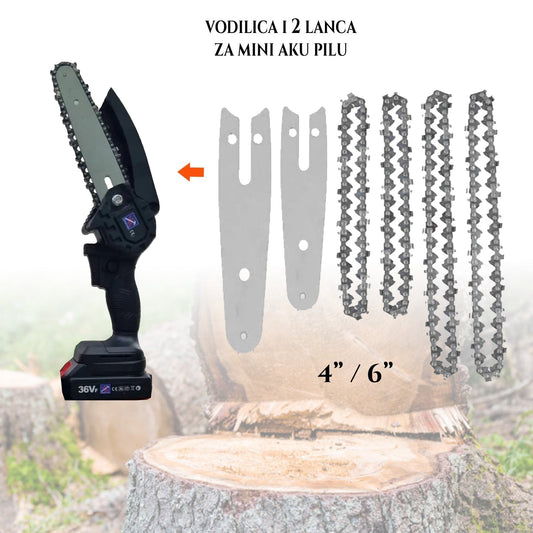 SÚPRAVA VODIEL A X2 REŤAZE 4 INCH A 6 INCH PRE AKU PÍLU