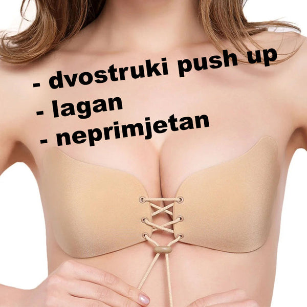 Neviditeľná samolepiaca dvojitá push up podprsenka