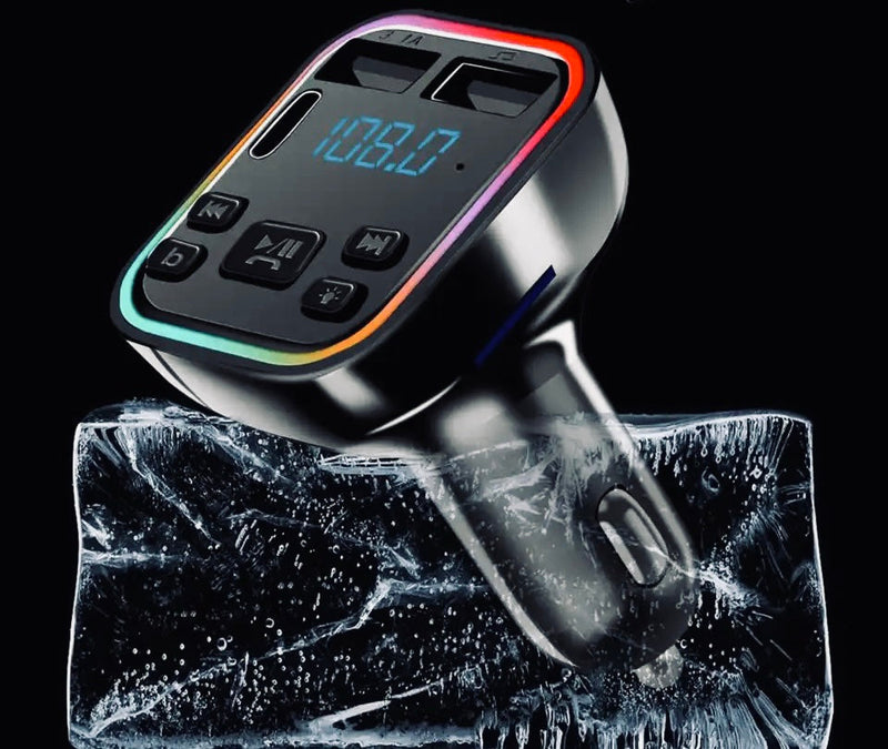 Bluetooth FM VYSIELAČ- RÝCHLA NABÍJAČKA, USB, C VÝSTUP